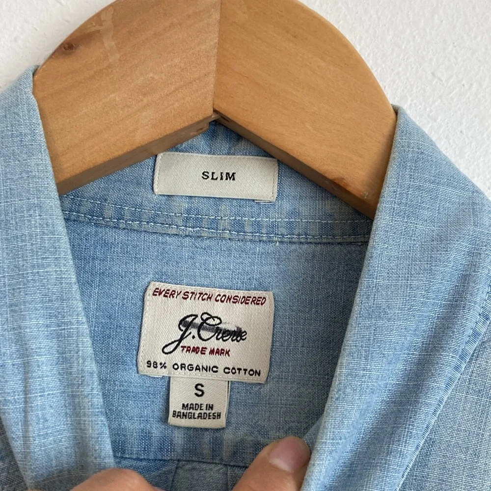 J. Crew Organic Cotton‎ Chambray Shirt - Picture 6 of 11